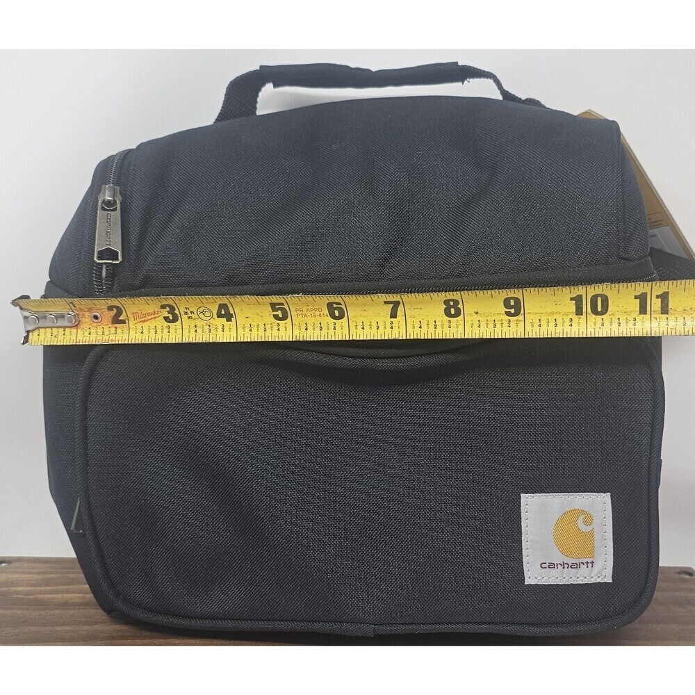 Carhartt Deluxe Dual Compartment Insulated Lunch Cooler Bag Black 12 Can Capacit - Picture 5 of 8